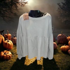 True Craft Teal Happy Daze Dolman Sleeve Sweatshirt Top Blouse Size Medium NWT